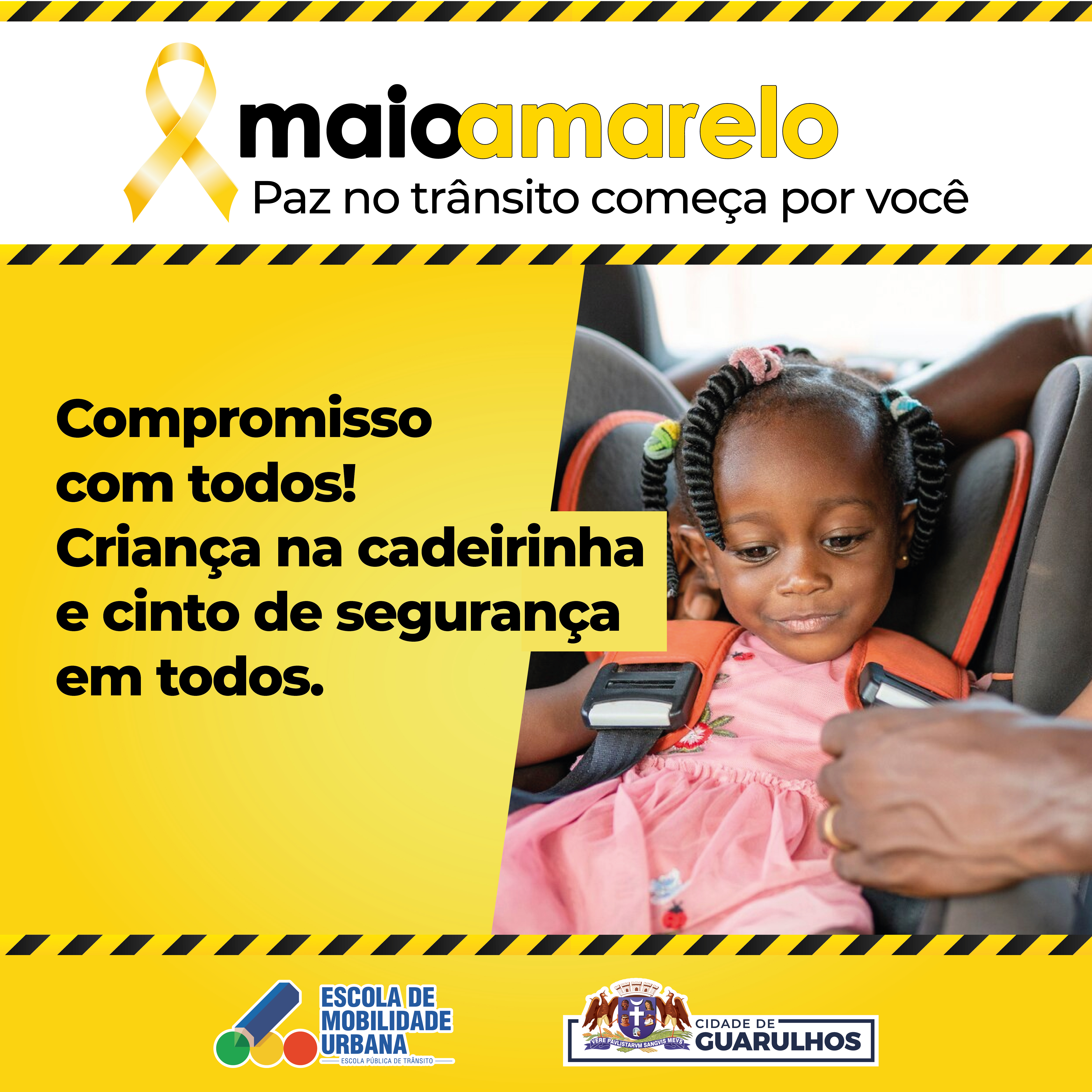 Maio Amarelo - Criança na Cadeirinha