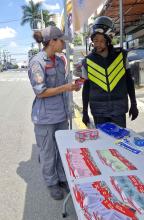 5º Grupamento de Bombeiros com uma ação educativa voltada à segurança no trânsito
