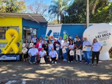 servidores da STMU em palestra sobre Maio Amarelo