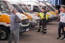 Vans do programa Transporte Escolar Gratuito passam por vistoria